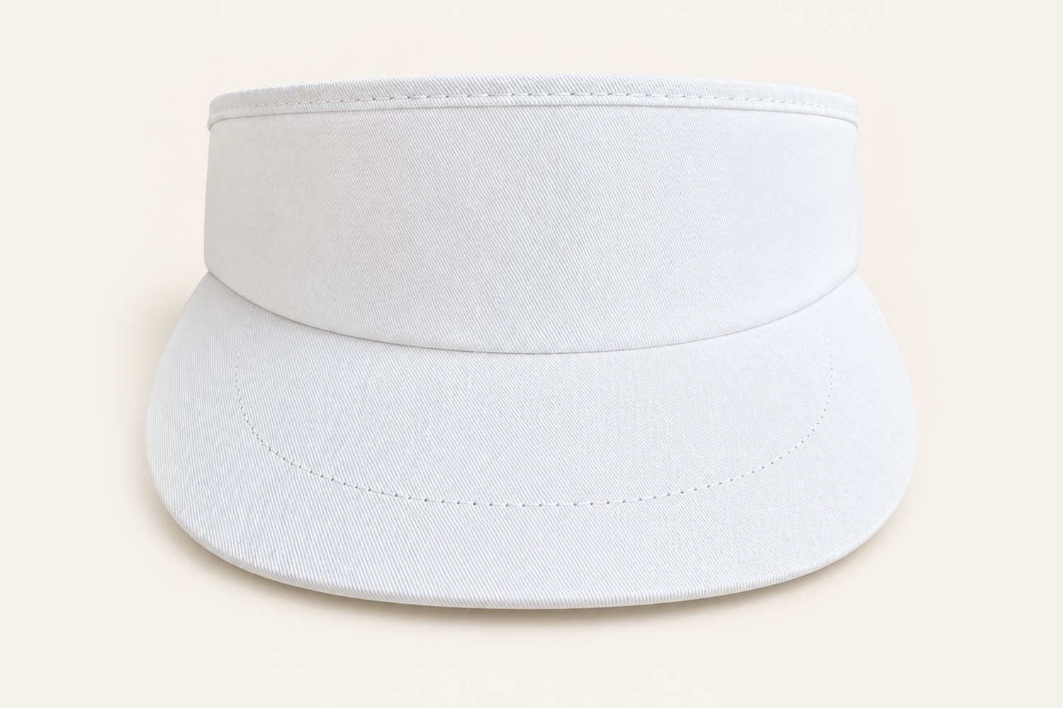 Plain white Morrow visor, ready for your own embroidery